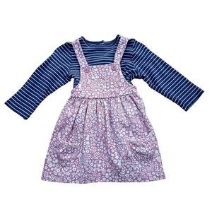 JoJo Maman Bebe Shirt & Pinafore, VGUC, Sz 6-12m (AA)